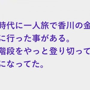 お参りして長い階段を降りようとしたら目が回って世界がグルっと回転した、仰向けに倒れた目の前に