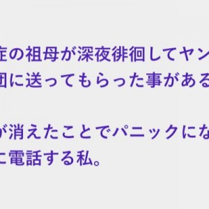 寒空の中で探す父と弟、警察に電話する私パニックになる母。痴呆症の祖母が消えヤンキーの集団との衝撃的な展開